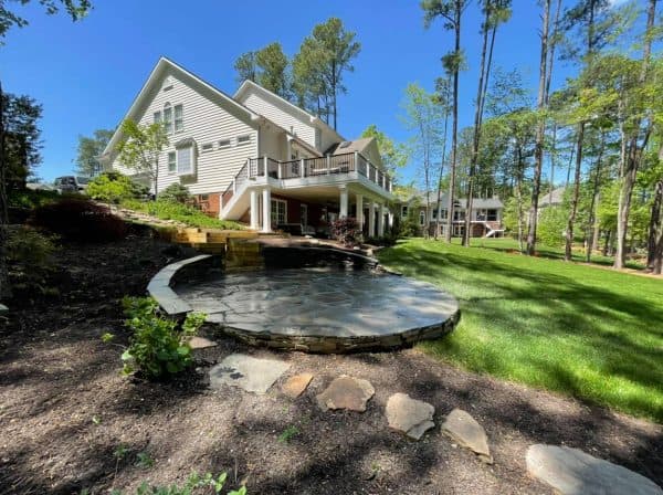 Cleared yard after completed tree service work